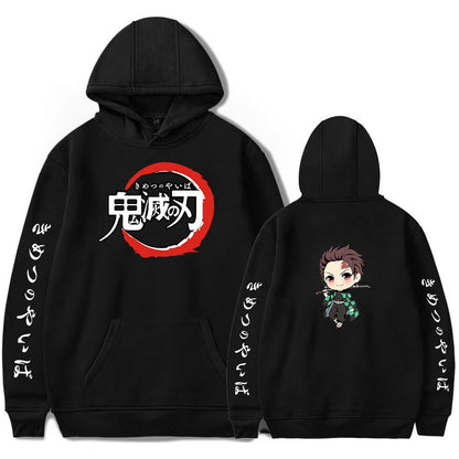 Ghost Blade Japanese anime peripheral men's and women's fashionable casual hoodie with a hat