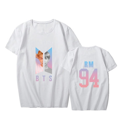 KPOP BTS Bangtan Boys Album Love Yourself Answer Photo RM V SUGA Hip Hop Tshirt K-POP T Shirt Short Sleeve Tops T-shirts