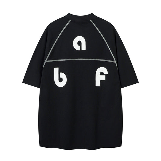 Cooling Sunscreen Antibacterial Sports Leisure Short Sleeve T-Shirt Men's Summer Top with Stitched Design and Letter Print