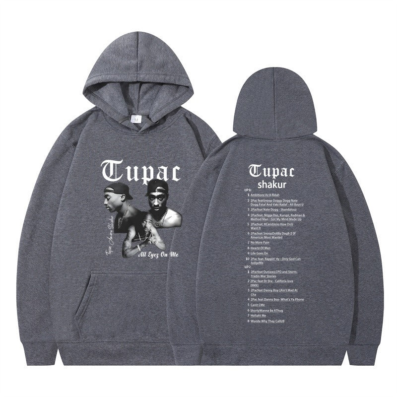 Rap singer Tupac 2pac hip-hop hoodie men's fashion hoodie sweatshirt