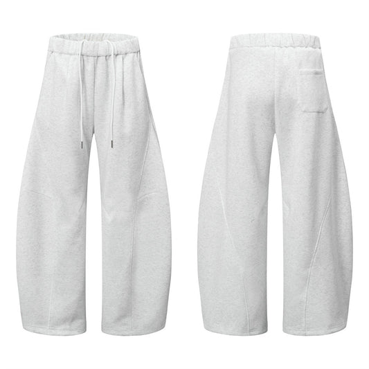 Loose Wide-Leg Scissors Pants Men's Long Pants American Design Spliced Solid Color Versatile Casual Sweatpants