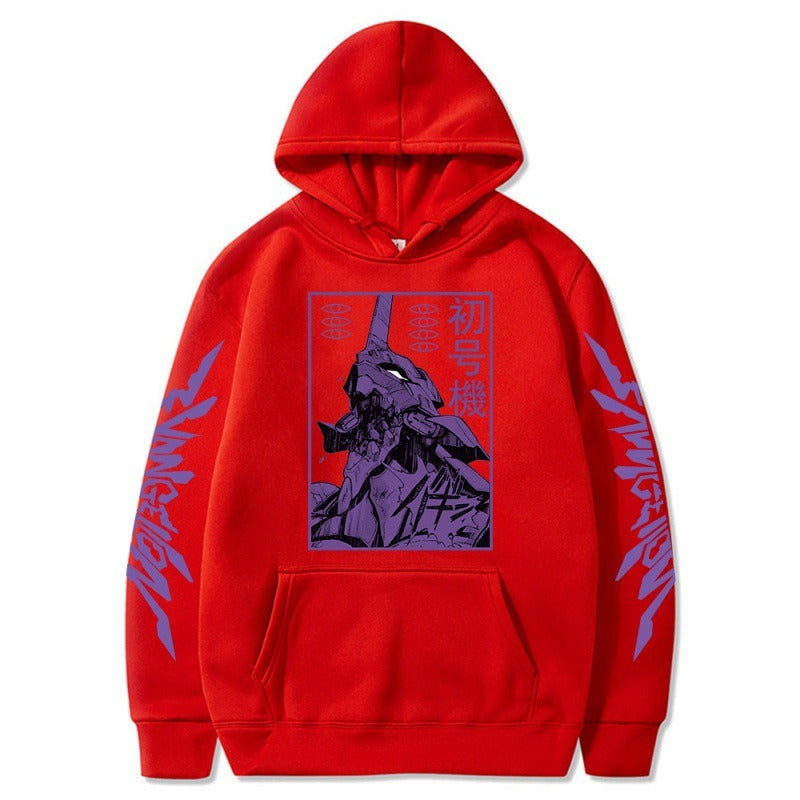 New Century Gospel Warrior Spliced Color Contrast Plush Hoodie Cross border Hoodie
