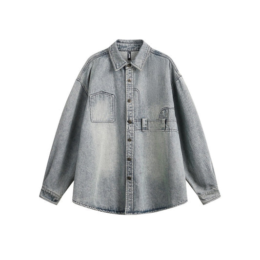Laundry workwear denim men's and women's loose fitting shirts