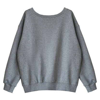 Slanted shoulder hoodie women's one neck off the shoulder top