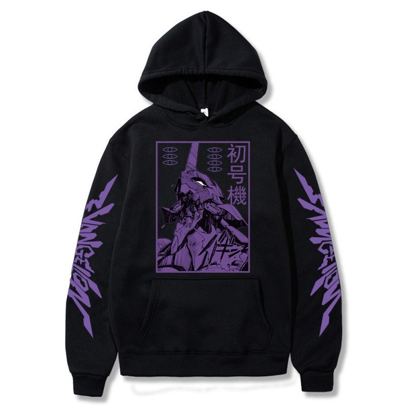 New Century Gospel Warrior Spliced Color Contrast Plush Hoodie Cross border Hoodie
