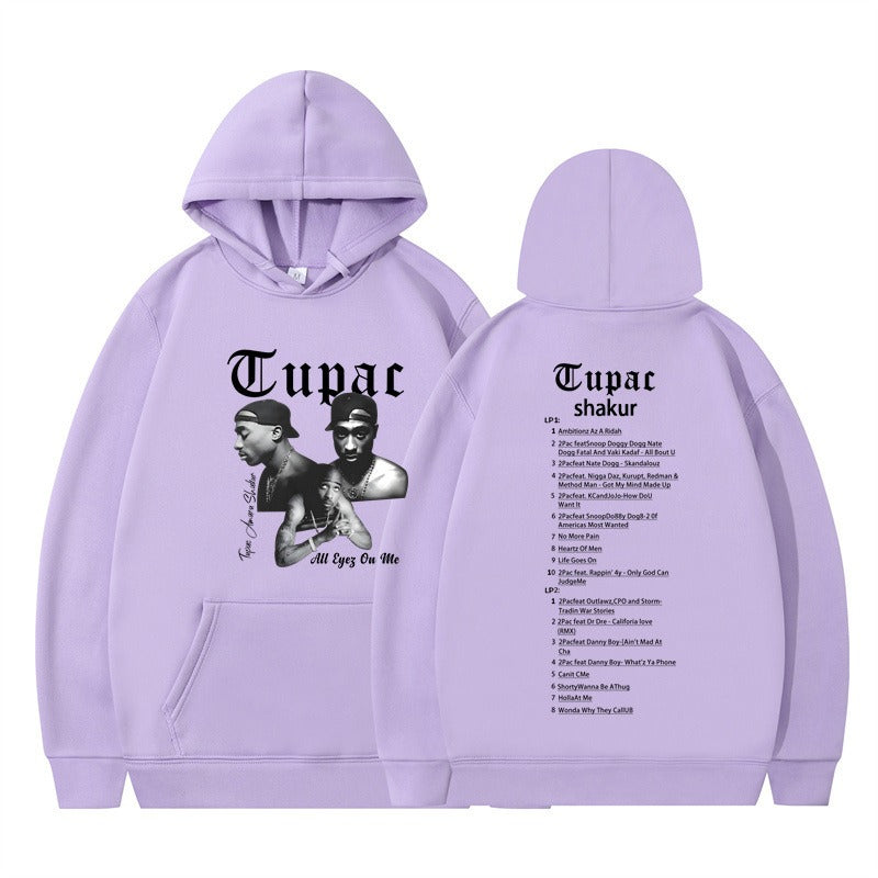 Rap singer Tupac 2pac hip-hop hoodie men's fashion hoodie sweatshirt