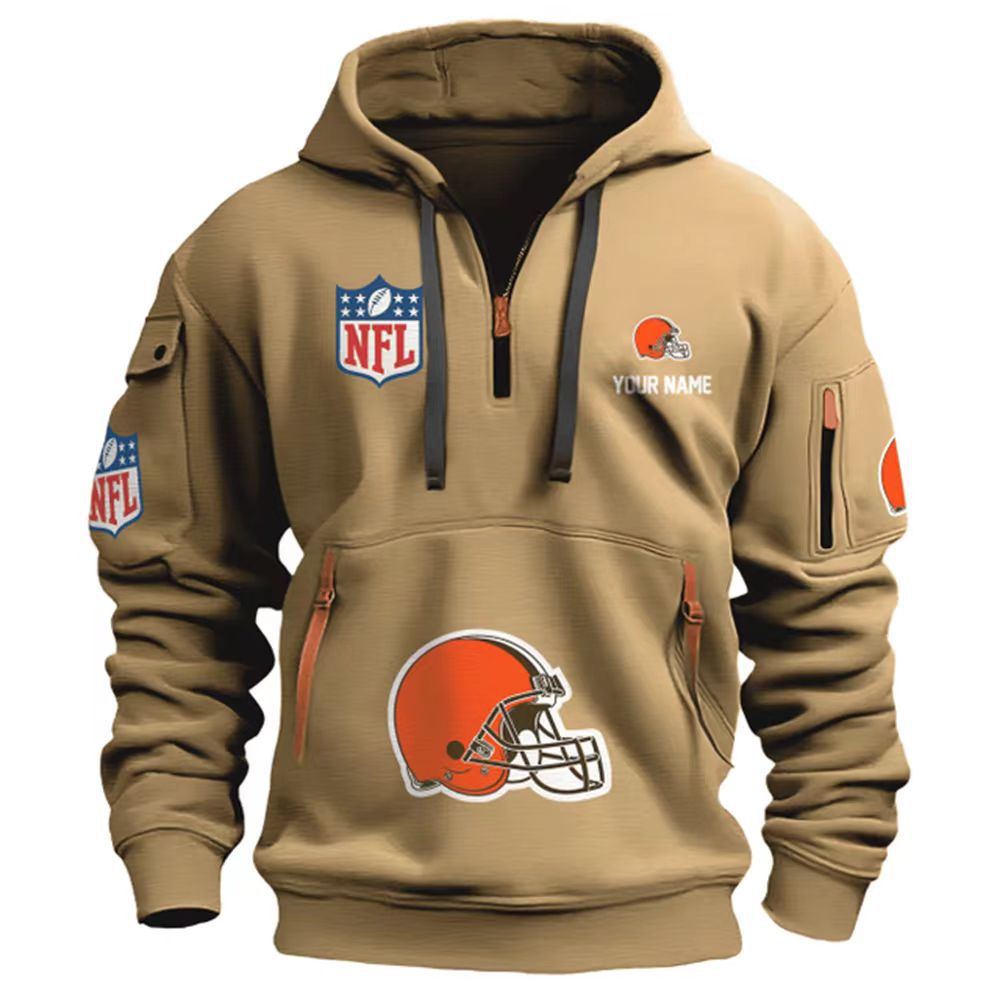 Casual European and American Pocket Zipper Pullover Series Printed Outerwear Hoodie New Style