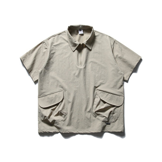 Polo shirt men's loose collar short sleeved shirt
