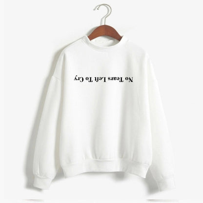 Ariana Grande Sweatshirt No Tears Left To Cry Hoodie Women Print Harajuku God Is A Woman Sweatshirts Pullover Cewneck Warm Tops