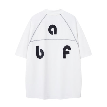Cooling Sunscreen Antibacterial Sports Leisure Short Sleeve T-Shirt Men's Summer Top with Stitched Design and Letter Print