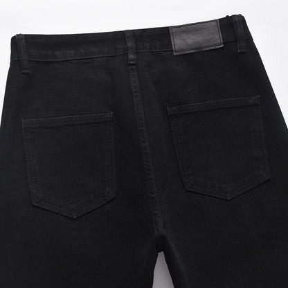 Wide Leg Jeans Men Loose Casual Ins Street American Hip Hop Simple Solid Color Flare Wide Leg Long Pants