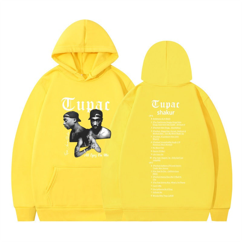 Rap singer Tupac 2pac hip-hop hoodie men's fashion hoodie sweatshirt