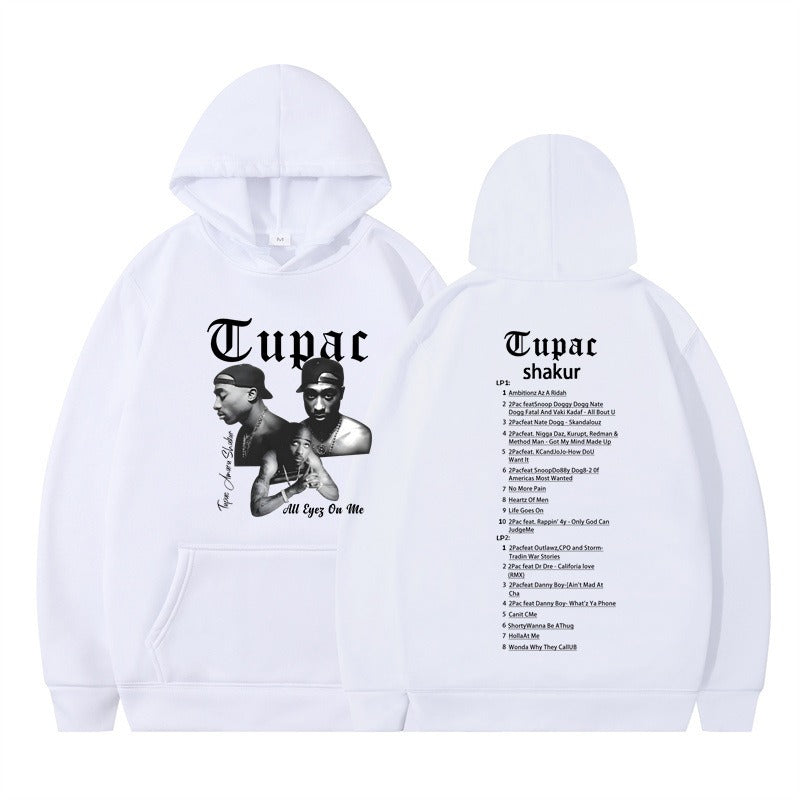 Rap singer Tupac 2pac hip-hop hoodie men's fashion hoodie sweatshirt