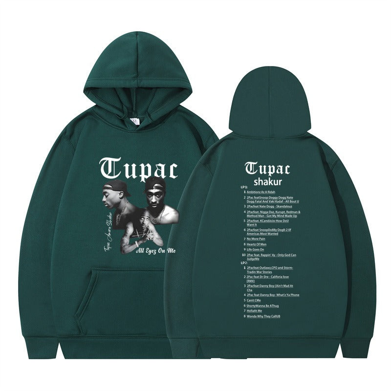 Rap singer Tupac 2pac hip-hop hoodie men's fashion hoodie sweatshirt