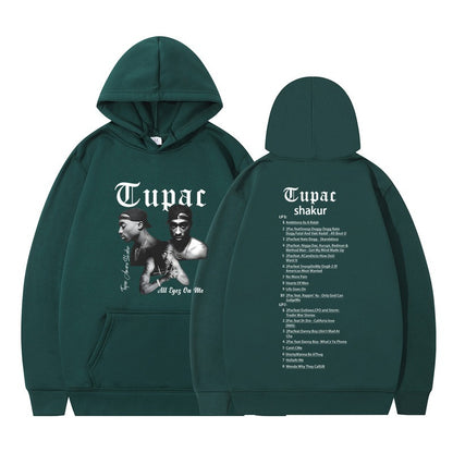 Rap singer Tupac 2pac hip-hop hoodie men's fashion hoodie sweatshirt