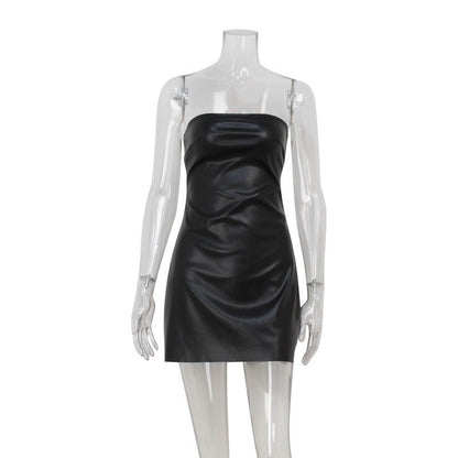 Sexy strapless waist cinching slimming versatile short dress
