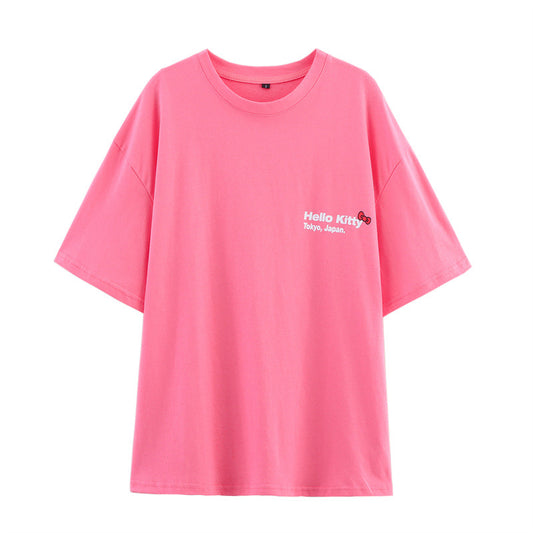 Summer Style Women's Fashion Casual Versatile Round Neck Short Sleeve Printed T-Shirt
