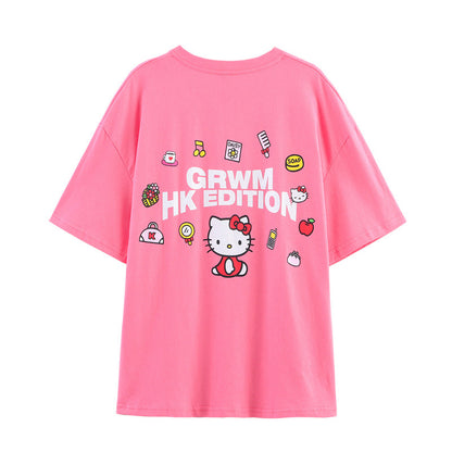 Summer Style Women's Fashion Casual Versatile Round Neck Short Sleeve Printed T-Shirt